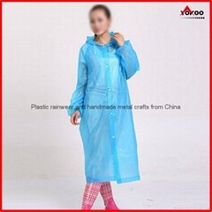 Promotional emergency  long PEVA raincoat with sleeves for travel