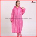 Promotional emergency  long PEVA raincoat with sleeves for travel 6