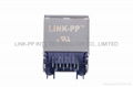 203323 Vertical RJ45 Connector Female with LEDs