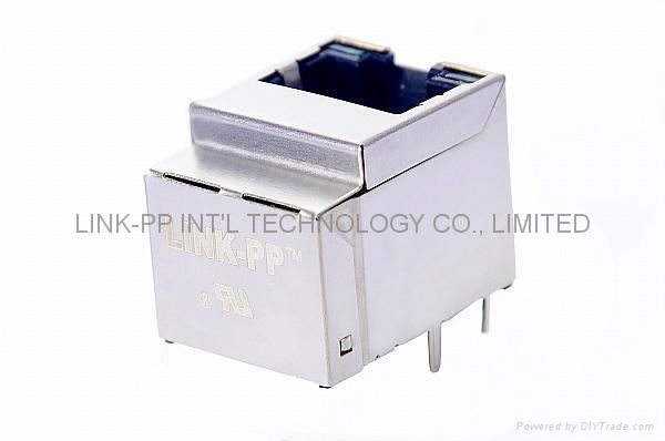 203323 Vertical RJ45 Connector Female with LEDs