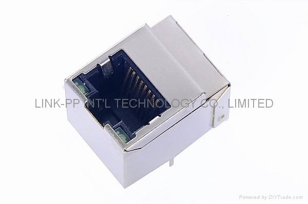 203323 Vertical RJ45 Connector Female with LEDs