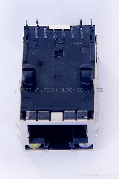 R16103DFG-UL Single Port RJ45 Connector With LED