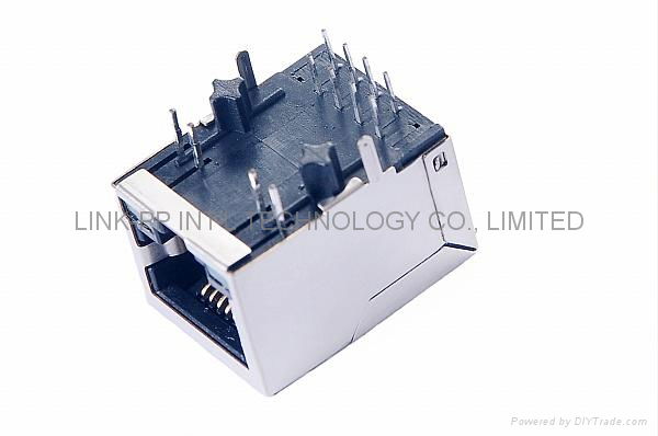 J1011F01PNL 1X1 Port RJ45 Modular Jack With LED