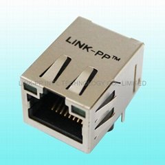 J1B1211CFD Single Port Shielded RJ45 Connector With Magnetics