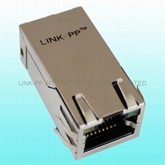 1840426-4 10/100 Base-T Single Port RJ45 Magnetic Connector With LEDs