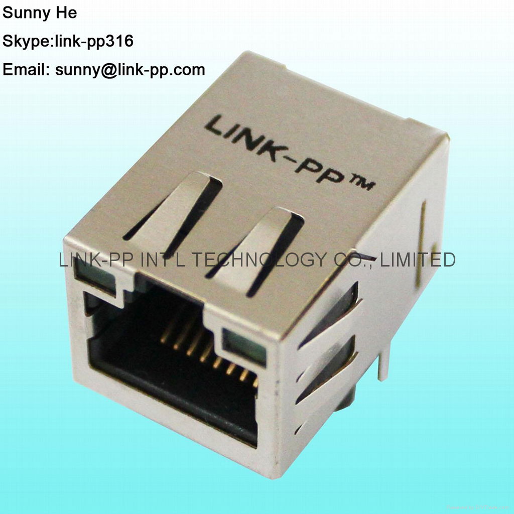 XRJH-11-01-8-8-1-X01 1X1 Port RJ45 Shielded Connector With LED