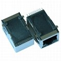 49F-1201YGD2NL SMT RJ45 Connector with 10/100 Base-T Integrated Magnetics
