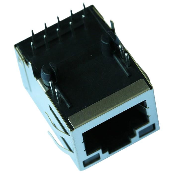 5-6605809-5 1000 Base-t 1 Port RJ45 Magnetics Connector With LED Light
