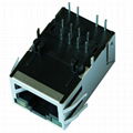 JXR1-0015NL Tab Up 1X1 Port RJ45 Modular Plug With LED