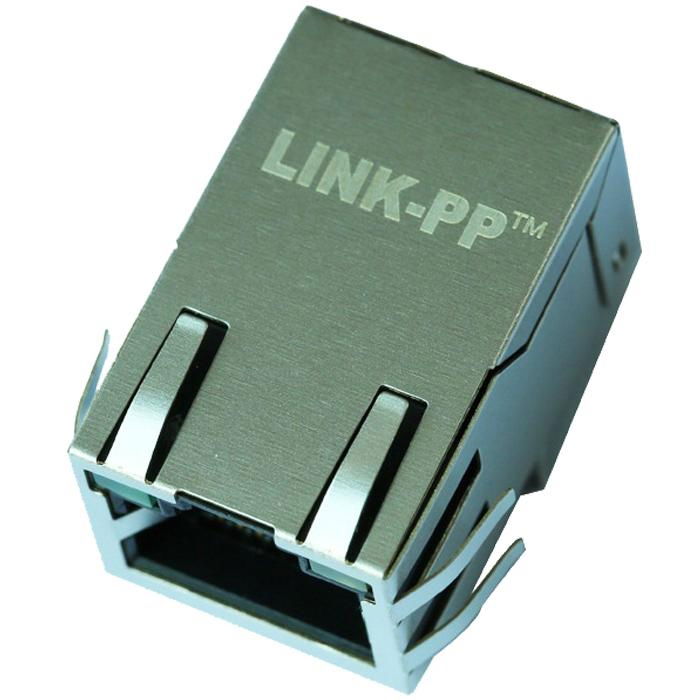 JXR1-0015NL Tab Up 1X1 Port RJ45 Modular Plug With LED