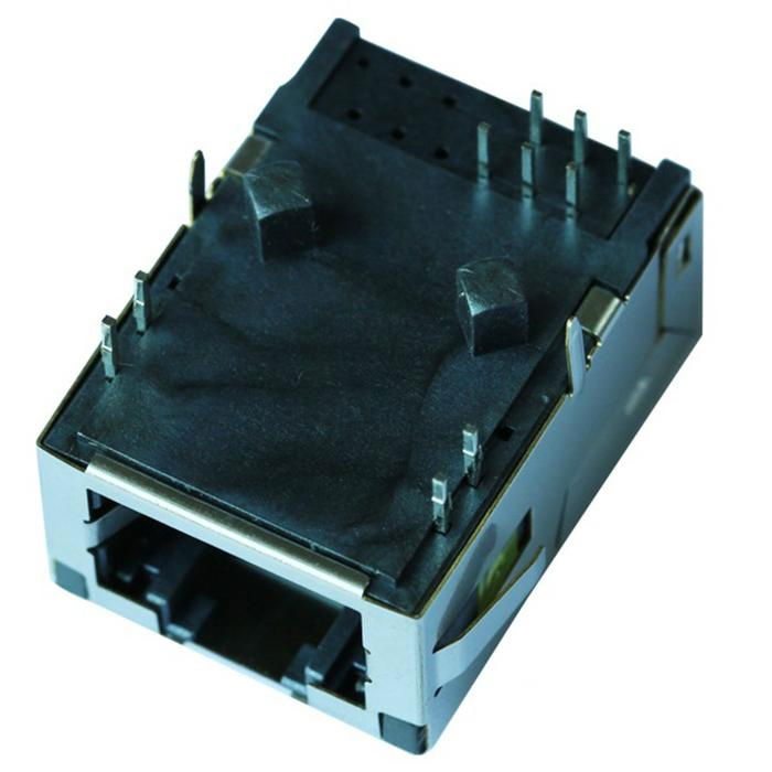 JOG-0007NL 100 Base-t Single Port Low Profile RJ45 Connector With Magnetics