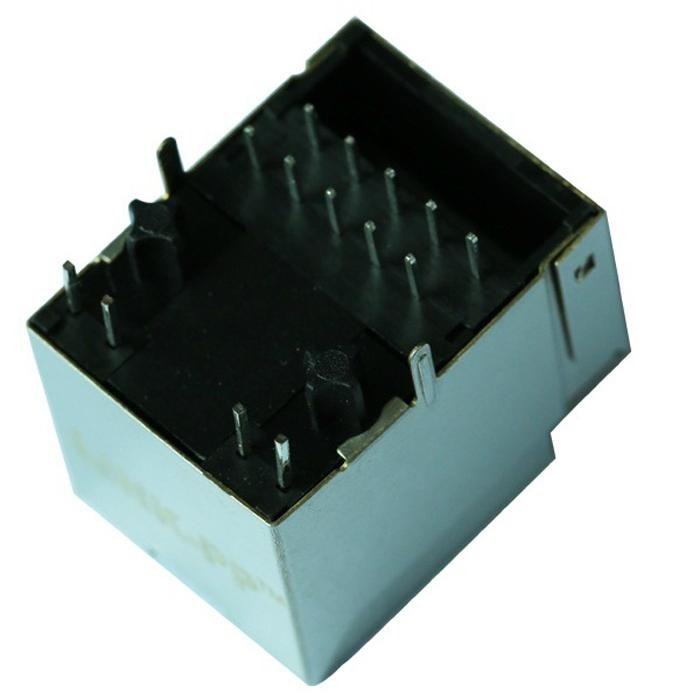 1-1840419-2 10/100 Base-t Single Port Vertical RJ45 Connector With Magnetics 2