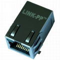 RJSL-002TC1 SMT RJ45 Connector with 10/100 Base-T Integrated Magnetics