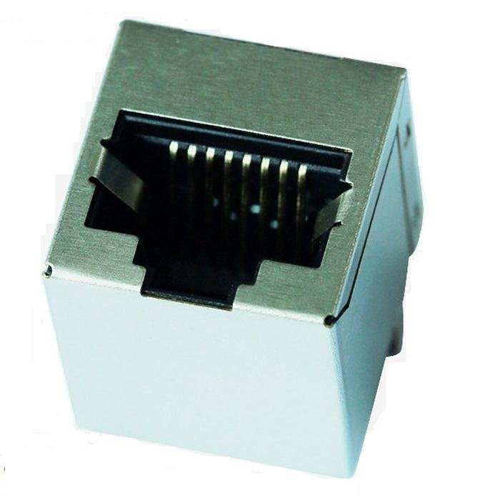 RV1-1000AD1F Vertical RJ45 Connector with 10/100 Base-T Integrated Magnetics
