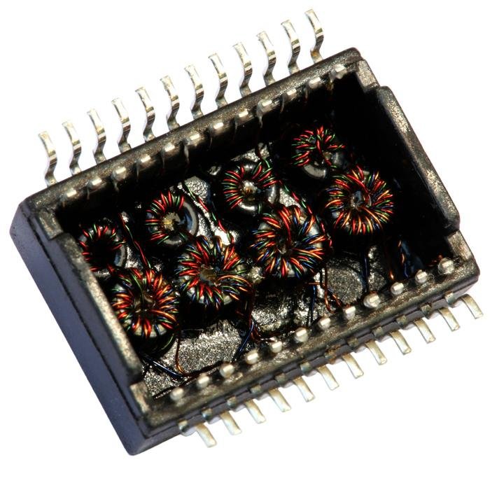 HX5004NLT Single Port, 1000 BASE-T Ethernet Transformer Modules, SMD,Rohs