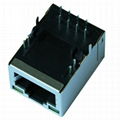 SI-50246-F 10/100 Base-T Single Port RJ45 LED Connector