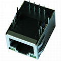 1605752-1 RJ45 Modular Plug Connector with 10/100 Base-T Integrated Magnetics