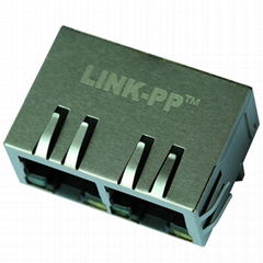 SI-60159-F 10/100 Base-T 2 Port Ethernet RJ45 Connector Female