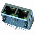 HR911205C 10/100 Base-T 1X2 Ethernet RJ45 Modular Plug with Integrated Magnetics