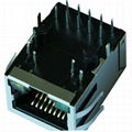 5-6605433-8 | Single Port RJ45 Connector with 1000 Base-T Integrated Magnetics