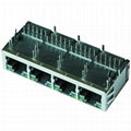 RTC-1S4AAK1A | 1X4 RJ45 Jacks Connector with 1000 Base-T Integrated Magnetics 5