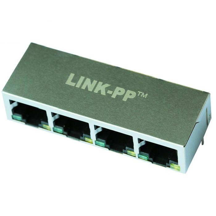 HR931402AE 4 Port RJ45 Integrated Module With Leds