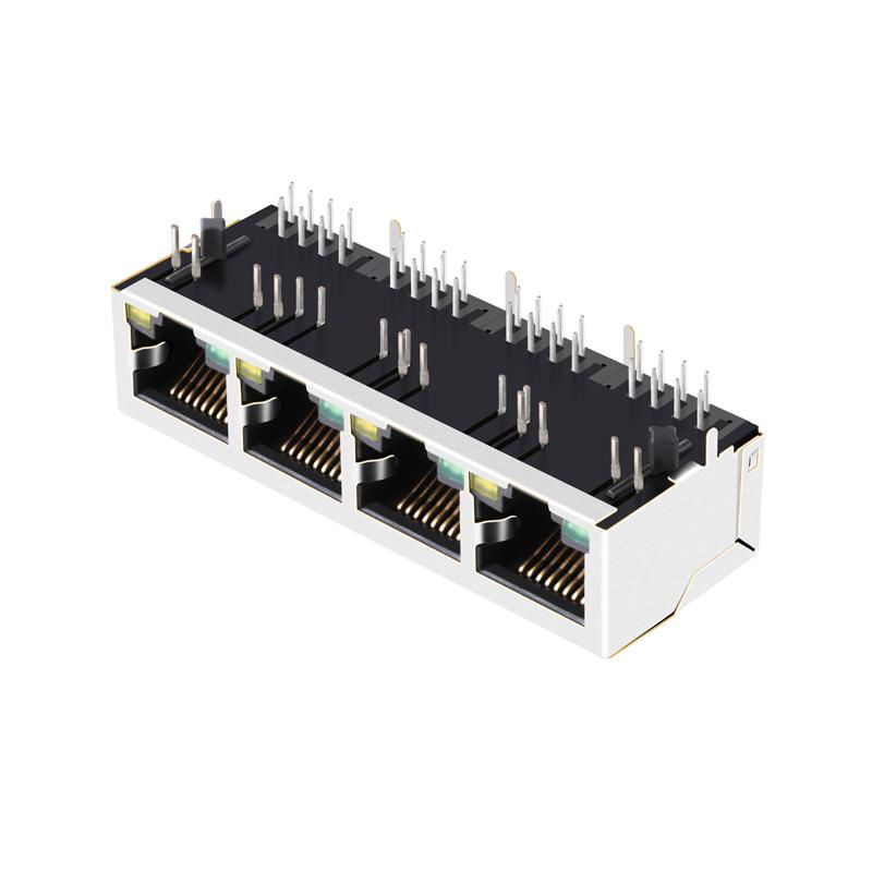 HR931402AE Tab Down 4 Port RJ45 Integrated Module With Leds 2