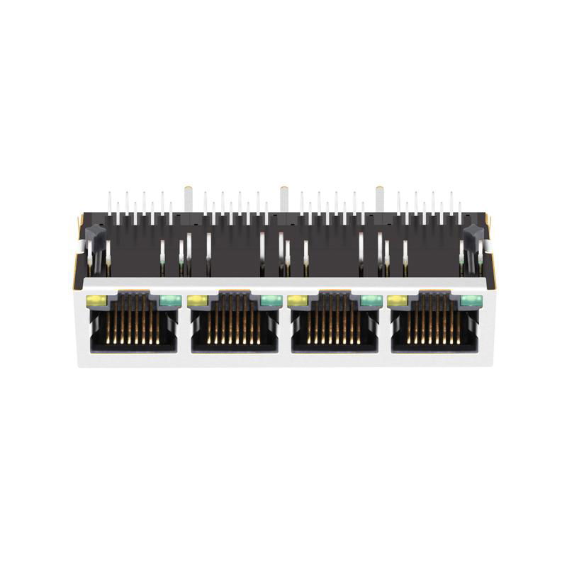 HR931402AE Tab Down 4 Port RJ45 Integrated Module With Leds 3