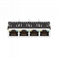 HR931402AE Tab Down 4 Port RJ45 Integrated Module With Leds 3