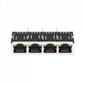 HR931402AE Tab Down 4 Port RJ45 Integrated Module With Leds
