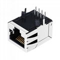 RB1-105B1A1F | 1 Port Through Hole 10/100 Base-T RJ45 Magjack Connector 3