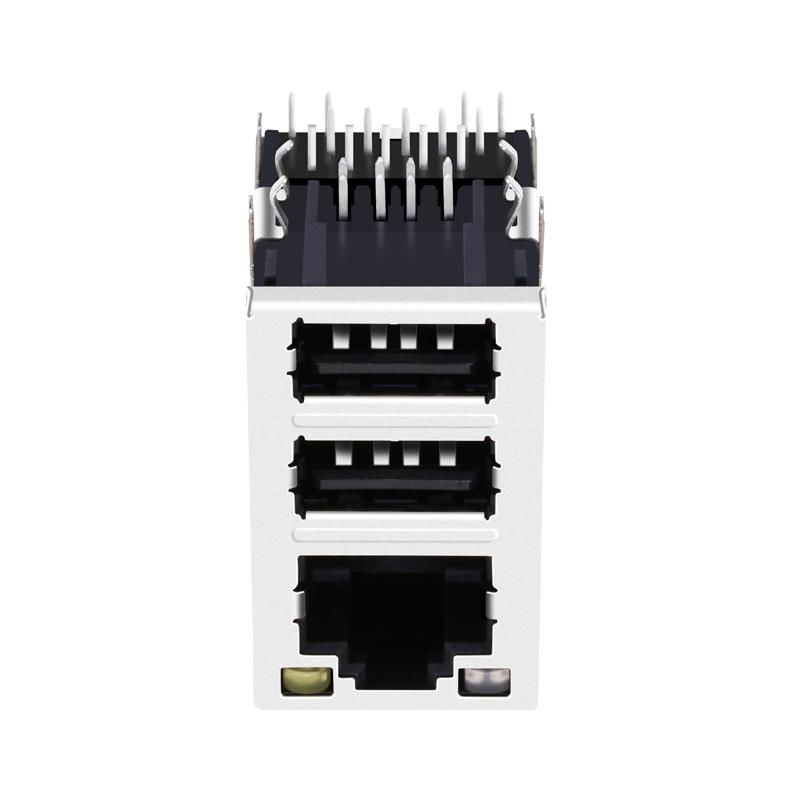 45F-10102DYD2NL | RJ45 With Dual USB Combo  applications LAN-on-Motherboard 3
