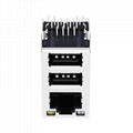 45F-10102DYD2NL | RJ45 With Dual USB Combo  applications LAN-on-Motherboard