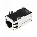 0813-1X1T-57-F | Single Port 8P8C RJ45 Jack with Magnetics 3