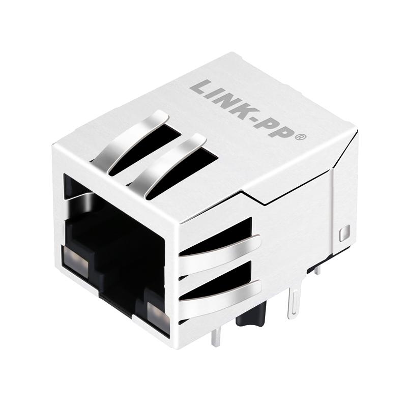 MOX-RJ45-1840 | Single Port RJ45 Connector with 1000 Base-T Integrated Magnetics