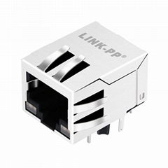 1840475 | Tyco Single Port RJ45 Connector with 1000 Base-T Integrated Magnetics