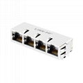 JG0-0098NL - Pulse 1X4 RJ45 Connector with 1000 Base-T Integrated Magnetics