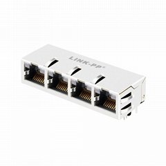 JG0-0098NL | Pulse 1X4 RJ45 Connector with 1000 Base-T Integrated Magnetics