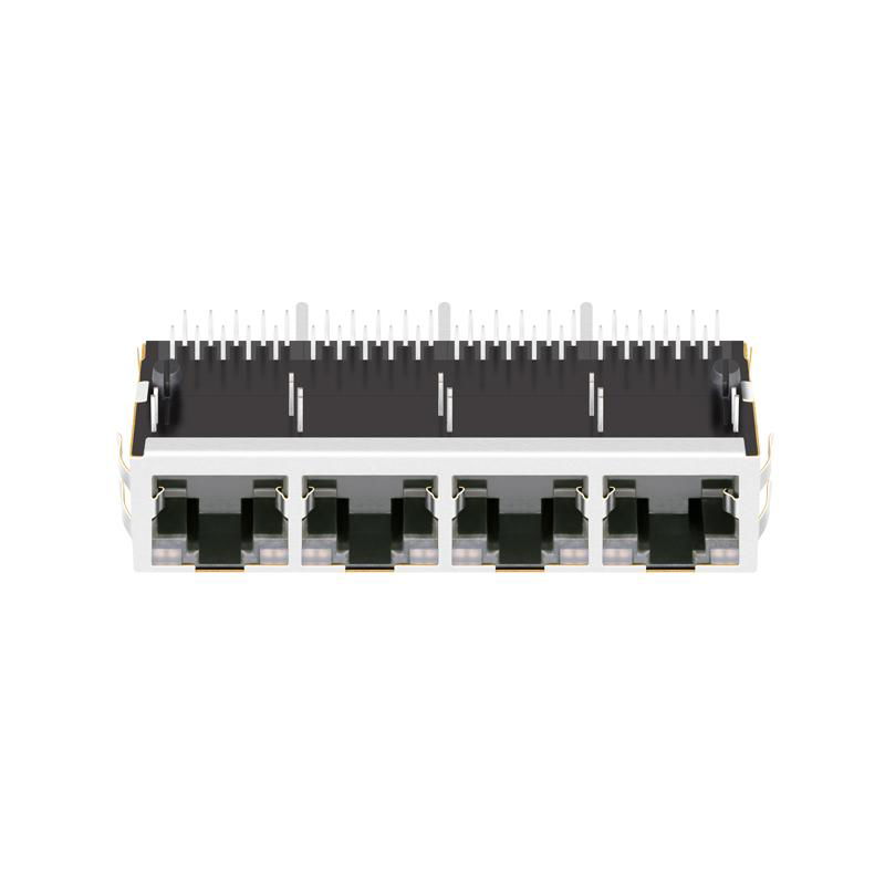 RTC-1S4AAK1A | 1X4 RJ45 Jacks Connector with 1000 Base-T Integrated Magnetics 2