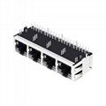 RTC-1S4AAK1A | 1X4 RJ45 Jacks Connector with 1000 Base-T Integrated Magnetics 3