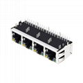 64F-1303GYD2NL | 1X4 RJ45 Modules Connector with 1000 Base-T Integrated Magnetic 3