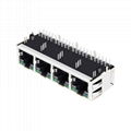 XFG1-IB1OOJM-CLxu4MS | 1X4 RJ45 Connectors with 1000 Base-T Integrated Magnetics 3