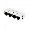 HFJ14-2450ERL 1X4 RJ45 Connector with 10