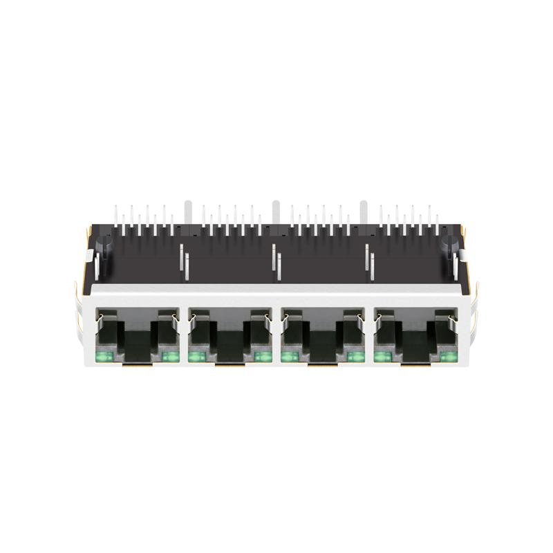 RTC-1CFGAD1A 1X4 RJ45 Connector with 10/100 Base-T Integrated Magnetics 2