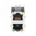 AR0508-6232 | 2x1 RJ45 Connector with 1000 Base-T Integrated Magnetics