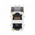 XMH-9760-J0EA130-A46 | 2x1 ports RJ45 Connector with 1000 Base-T Magnetics 3