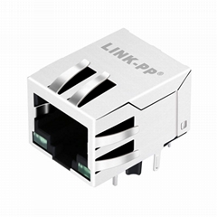 HFJ11-1G02E-L11RL | Single Port 8P8C RJ45 Connector with 1000Base-T Magnetics