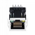 SI-60182-F 1 Port Shielded RJ45 Plug Connector with Led Light