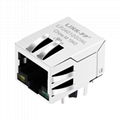 SI-60182-F 1 Port Shielded RJ45 Plug Connector with Led Light