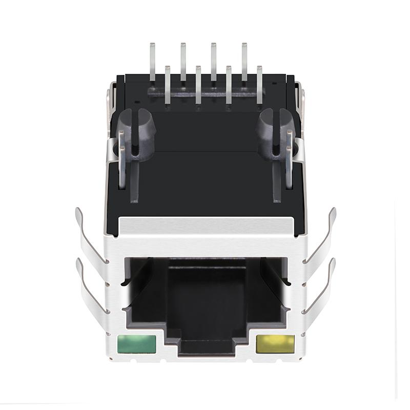 C-5-6605704-9 Shielded Single Port RJ45 Connector with Magnetics 2